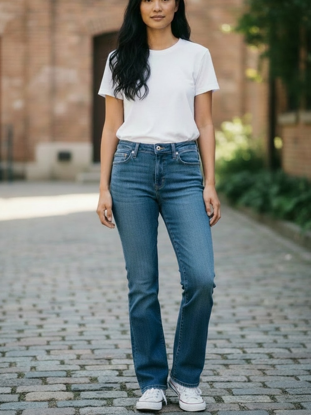 St. John's Bay Medium Blue Straight-Leg Jeans